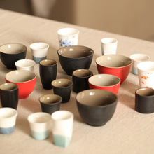 中式陶瓷白酒杯创意个性杯子家用黄酒烈酒威士忌一口杯迷你小酒盅