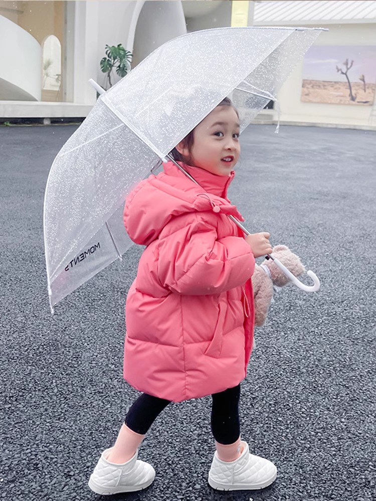 Niña ropa de invierno de algodón de plumón 2024 nueva ropa infantil de invierno con ropa de algodón de pelusa para bebés mujeres gruesas chaqueta de aire exterior