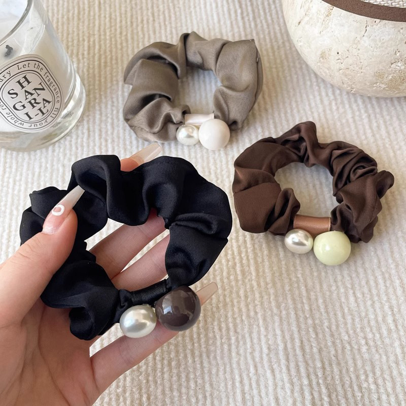 Anillo de cabello de perla francesa de intestino grueso para mujeres de alto nivel de cabello de correa de correa de cabello de alta elasticidad