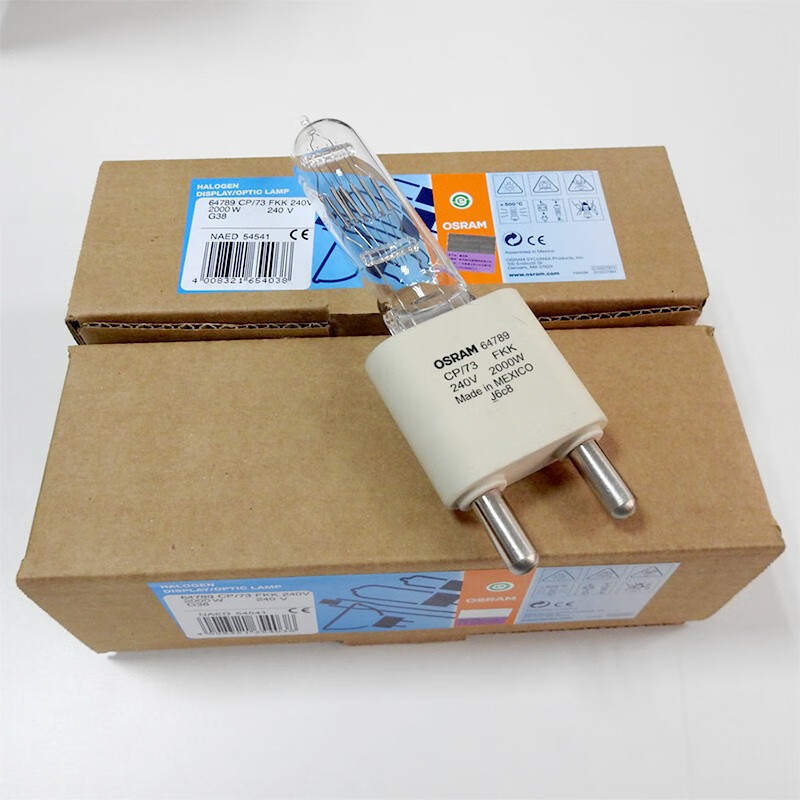 欧司朗（OSRAM）64789CP/73 240V2000WG38影视摄影灯舞台聚光暖光