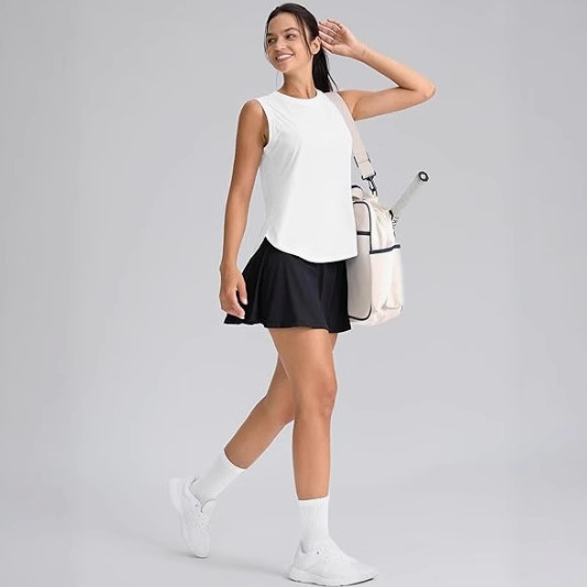 Amazon Women's Sleeveless Sports Top Breathable Lightweight Sports Tennis Yoga Shirt Sports Running Vest for Women