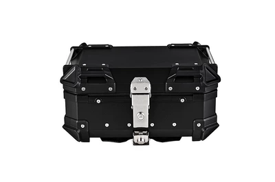 Retail Cross-Border Sales Exclusively for Motorcycles, Aluminum Alloy Detachable Side Boxes, Motorcycle Travel Three-Box Tail Boxes 28L-100L (Motorcycle trunk) - 28l-flat-black