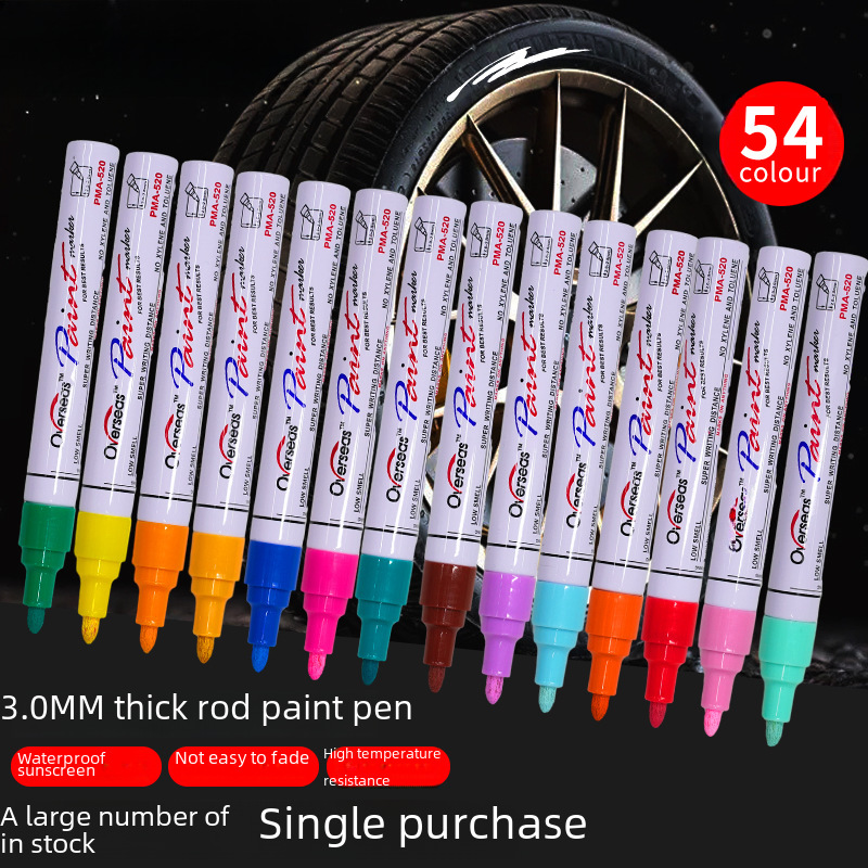 Overseas tires, brushes, markers, 54 colors, 3mm, wholesale
