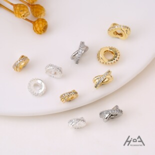 ��ɫ14k΢��ʯ����h��Ƭ܇݆���������Ldiy��朴����Ȧ���
