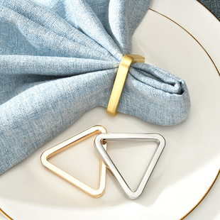 New modern simple napkin ring hotel table mouth cloth ring golden metal creative napkin ring napkin buckle in stock