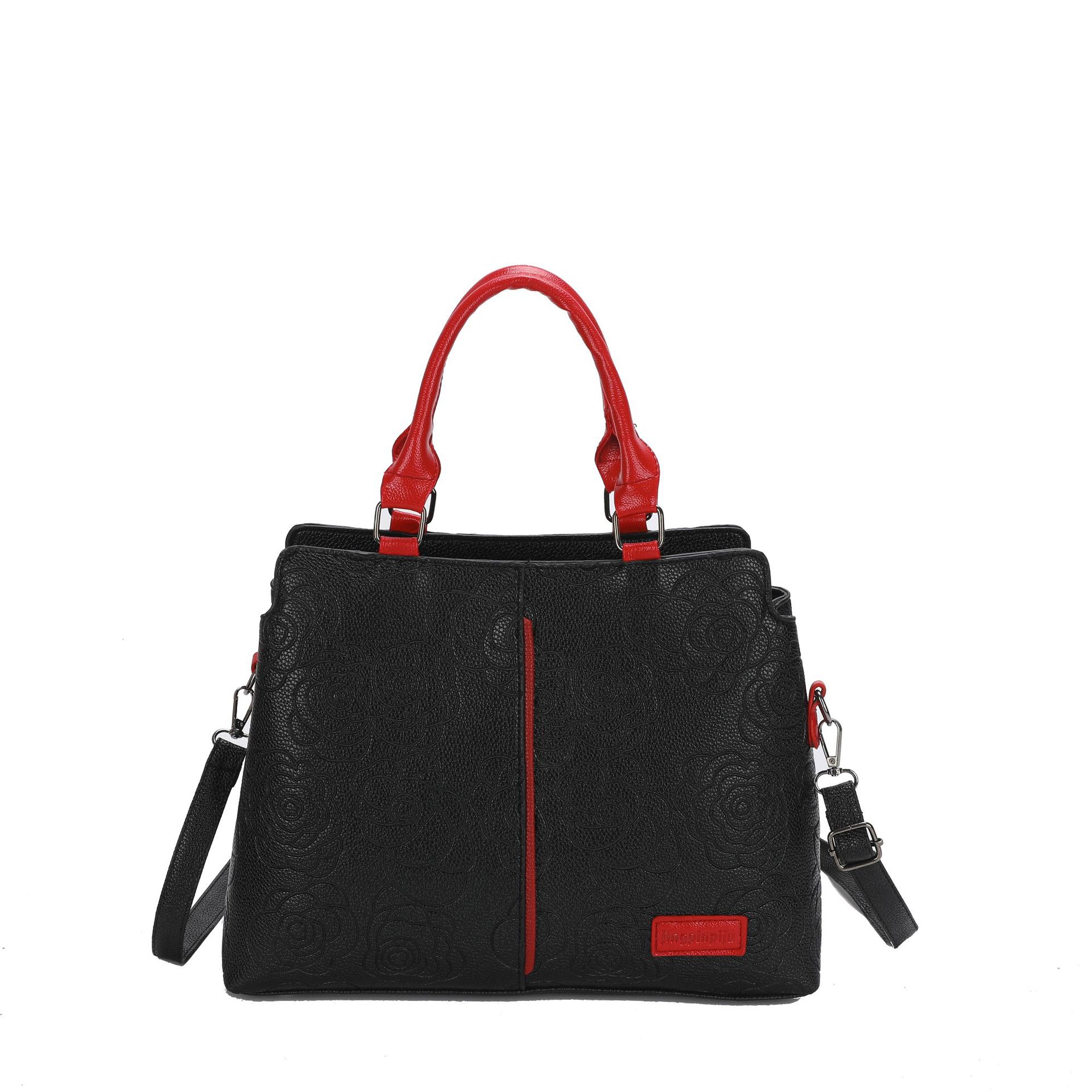 2024 new cross-border handbag, a large-capacity single-shoulder cross-border bestseller with soft leather embossed single-shoulder for women undefined