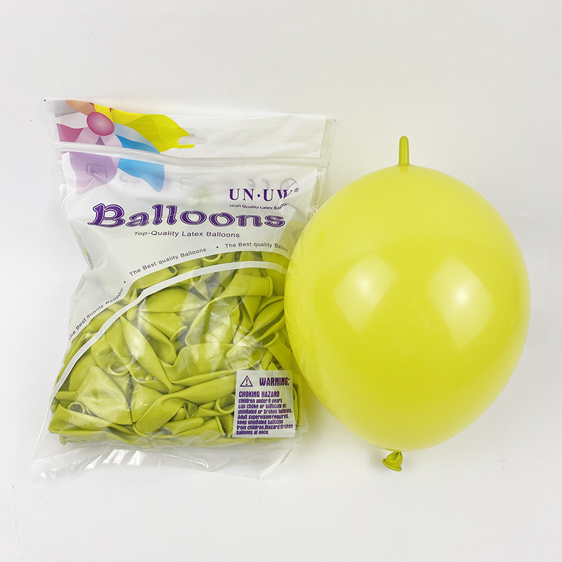 Globos con Cola de 10 Pulgadas para Fiestas, Color Sólido