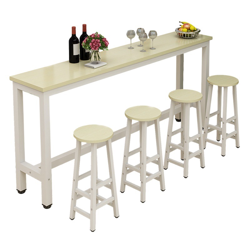 Wall bar table high bar table household simple modern small bar counter balcony dining table long high table milk tea shop table