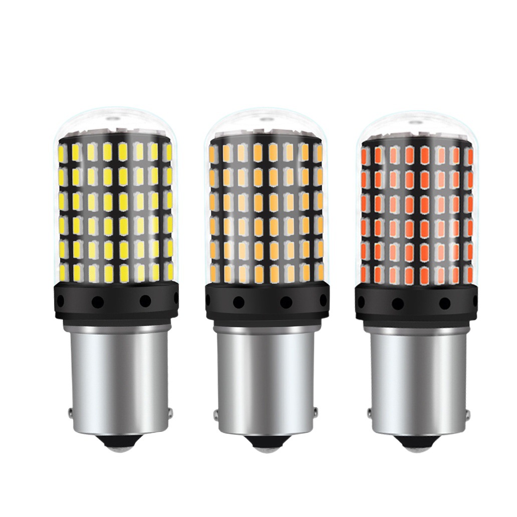 Luz LED para Automóvil, Decodificador de Señales de Giro, Anti-Parpadeo, 1156 3014 144SMD, Luz Trasera de Alta Luminosidad, Luz de Freno, Luz de Reversa