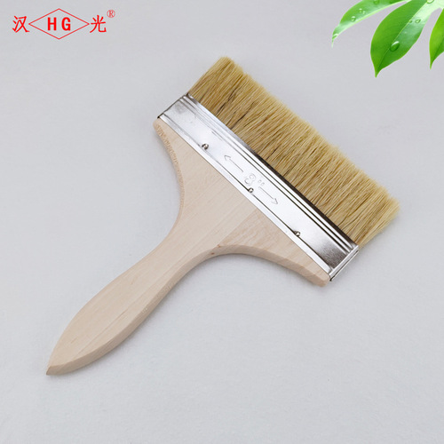 Paintbrush 1-8 inches manufacturer wholesale, thick wooden handle bristle brush, ship flat oil brush, barbecue tool brush bristle
