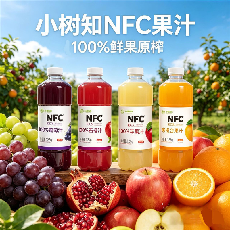 Coconut Valley Nfc 100% Pomegranate Apple Grape Mixed Juice 1.25kg Non-Concentrated Juice Family Pack