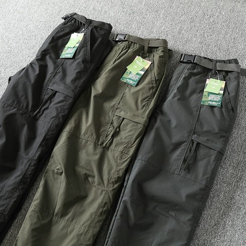 Export to Germany, windproof and waterproof outdoor lined softshell pants for men, straight leg winter casual pants, multi-pocket work pants