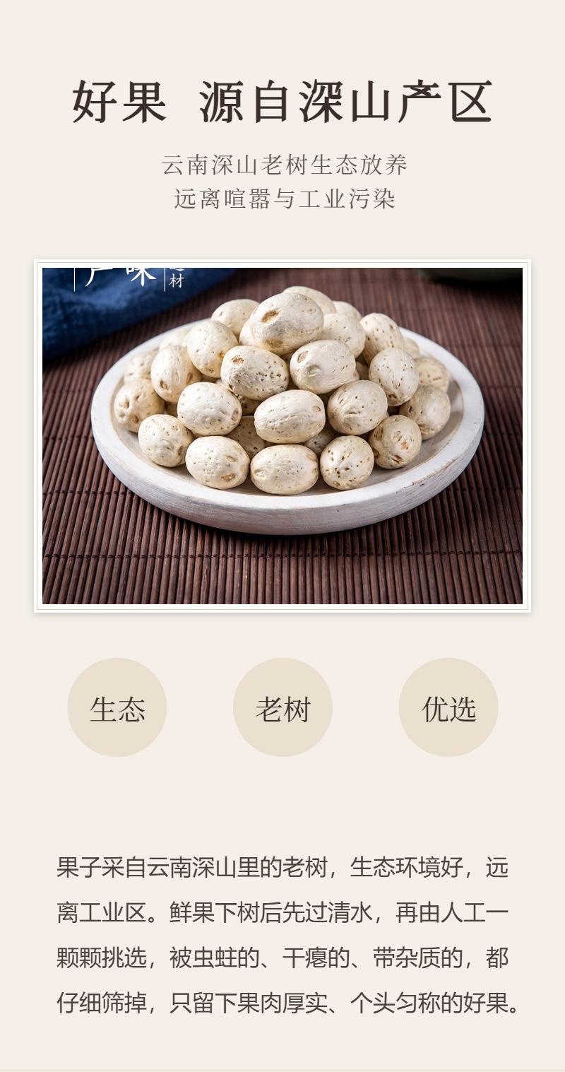 Wu Yan Guo (Choerospondias axillaris) — Dried South Wild Jujube Pit for Tea & Herbal Soaks, 250g quality and texture