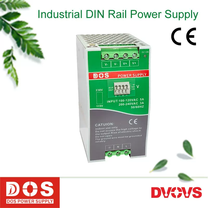 两组电压双输出24V13A和5V2A高效率导轨式开关电源型号NDR-360-CA