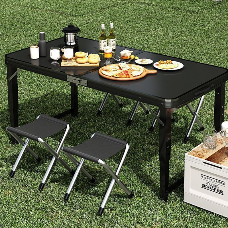 Outdoor Folding Table for Street Stalls, Complete Set of Folding Tables, Ultra-Light Portable Camping Table and Chairs, Simple Stall Setup