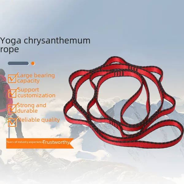 Yoga Rope, Aerial Fitness and Body Shaping Nylon Yoga Extension Stretch Belt, Sports Flat Belt for Outdoor Stretching
