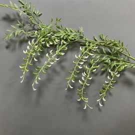 跨境 仿真绿植绿色系槐花草 园艺造景婚礼吊顶装饰水草植物 厂家