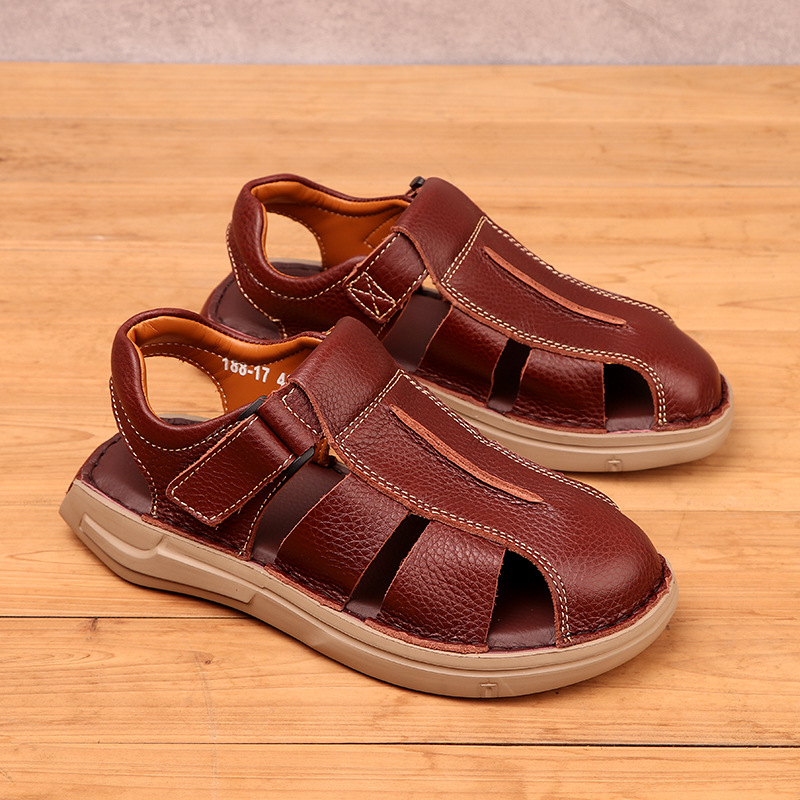 B3512 1190K GIÀY DÉP SANDAL NAM GUATDAH ĐẾ MỀM MÙA HÈ MA SÁT CHỐNG TRƯỢT THOÁNG KHÍ GIÀY DÉP NAM DA BÒ G04 SẢN PHẨM MỚI