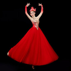 Opening dance costume women's Chinese lanterns in the light of the country Wanjiang dance costume gradient dance large skirt