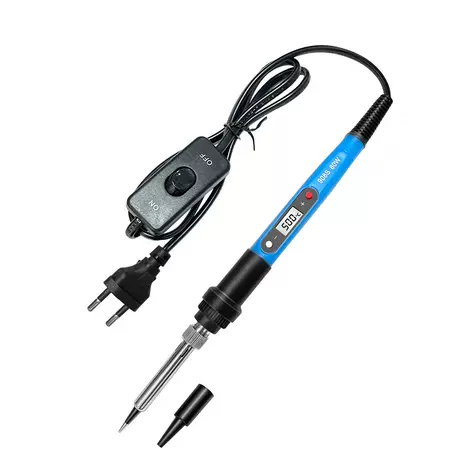 Blue 908S soldering iron with switch/European gauge