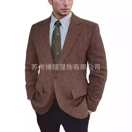 Men's Suit Single Jacket Groom Wedding Formal Dress Slim Fit Groomsmen Jacket Casual Professional Jacket