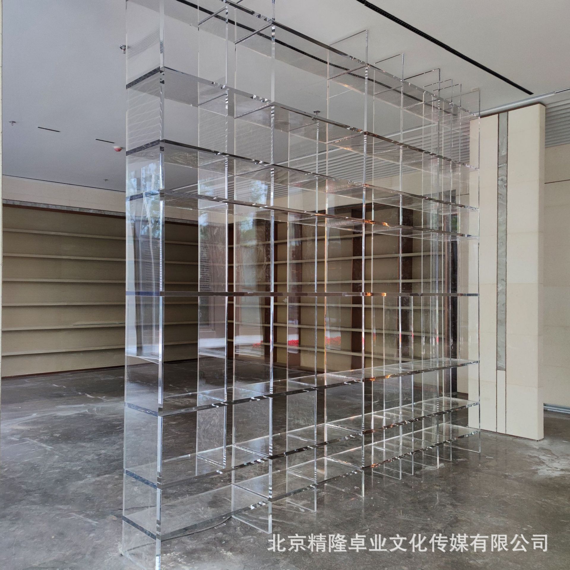透明亚克力大型多宝格展示柜有机玻璃材质商务会所装饰博古架