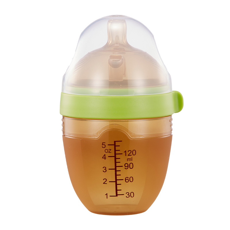 Leche materna en caja inglesa, artefacto de destete de nano plata real, biberón de silicona completo anti-flatulencia para bebés 150 ml