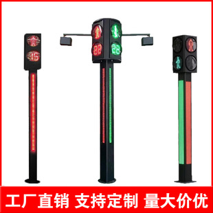 厂家货源铝制一体式人行信号灯立柱式过街红绿灯语音提示警示灯-阿里巴巴