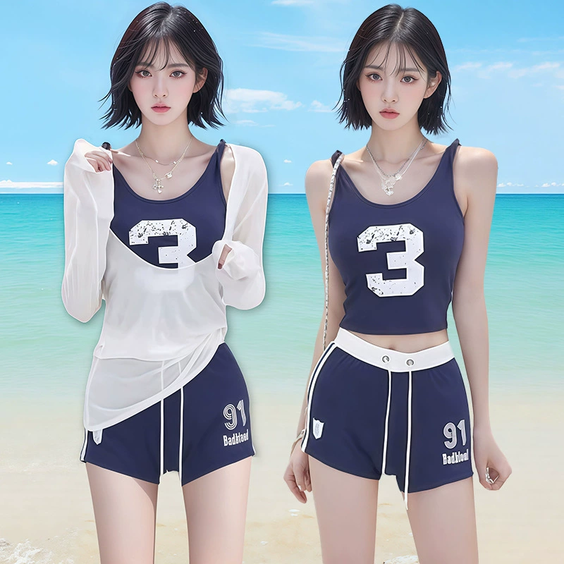 2025 новый купальник для женщин, спортивная блузка с длинным рукавом, защита от солнца, студенческий, высококлассный, для морского курорта, горячих источников