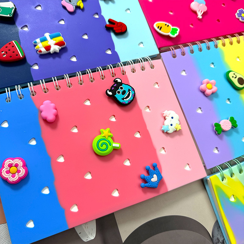 Silicone dibujos animados DIY muñeca de silicona portátil cubierta de cuero impermeable cubierta de libro de silicona a prueba de caídas cubierta de libro