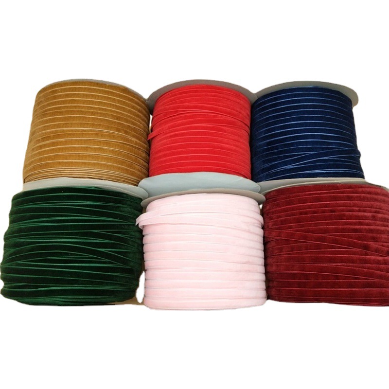 Flocado cinturón de terciopelo ropa tocado decoración DIY cinta CINTURÓN DE Flocado de una sola cara cinturón de terciopelo