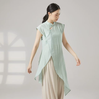 新款古典舞服女飘逸新中式舞蹈服古风旗袍练功服中国舞演出服
