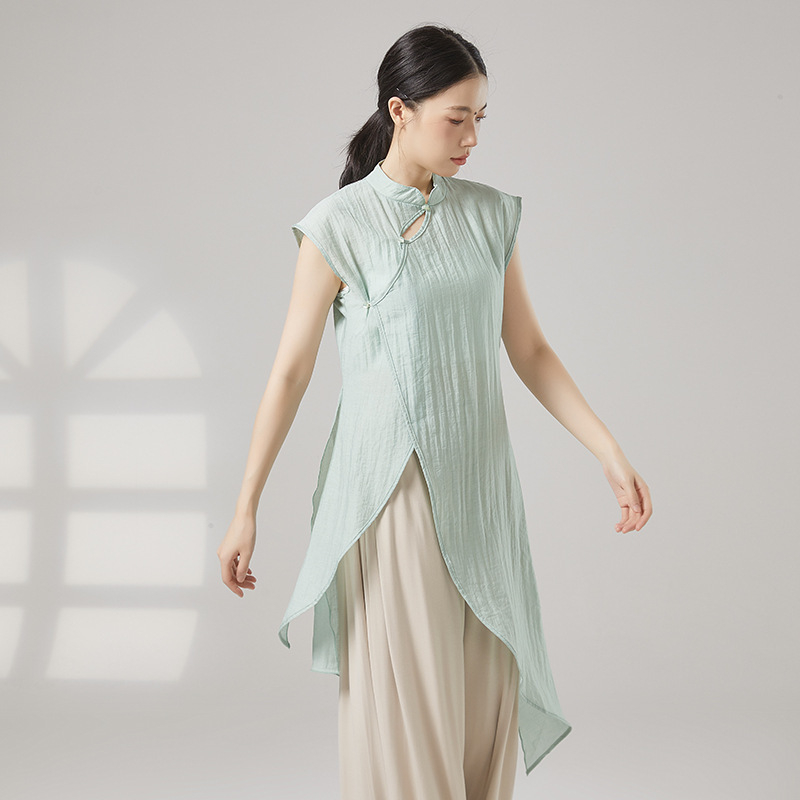 新款古典舞服女飘逸新中式舞蹈服古风旗袍练功服中国舞演出服|undefined