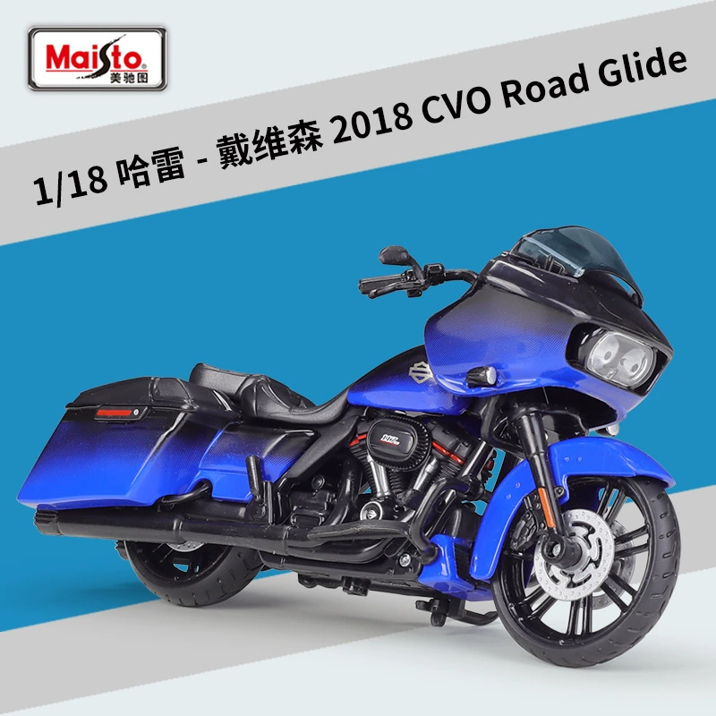 Мичи Ту 1:18 Harley 2018 CVO Road Glide моделирование алюминиевой мотоцикл с основанием