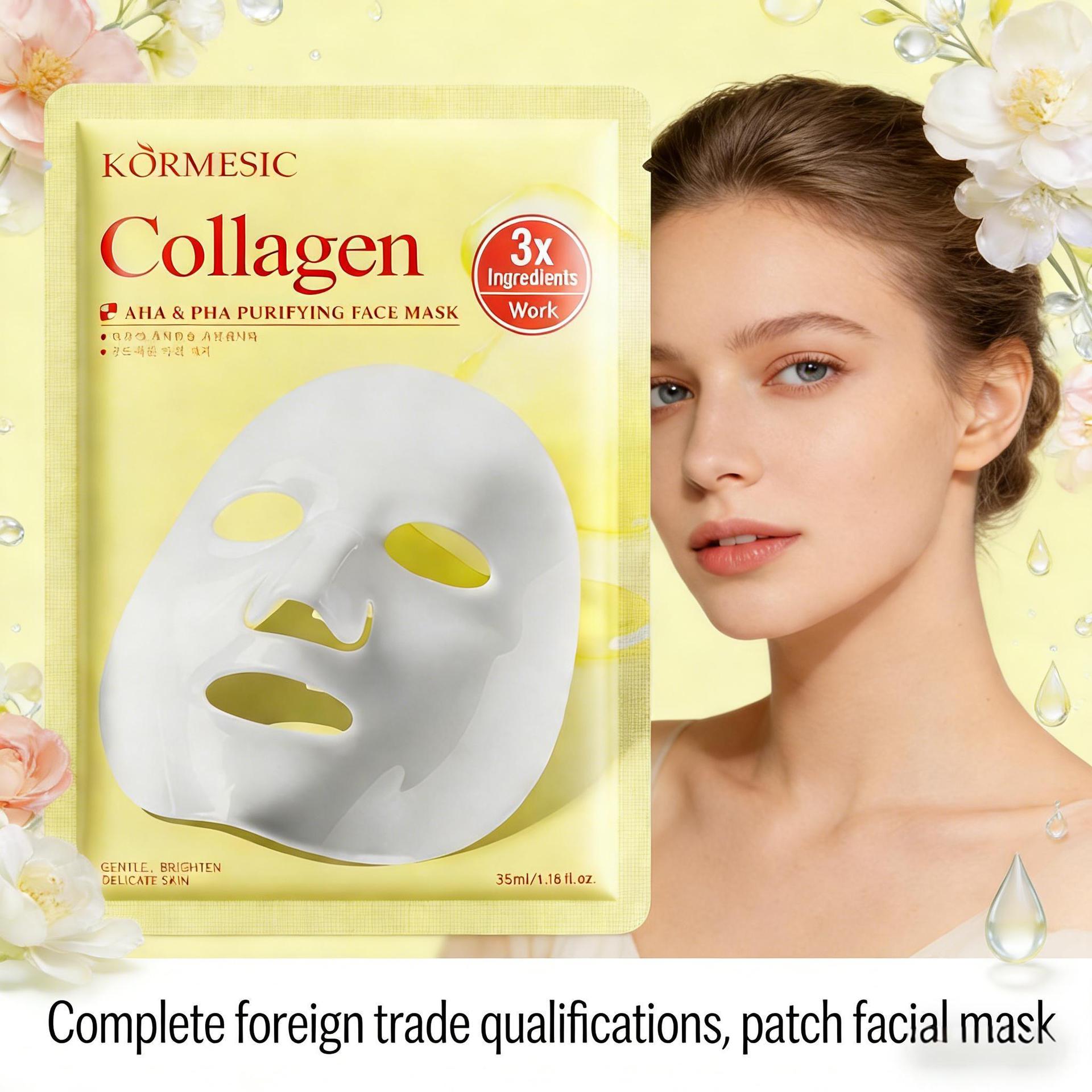 Cross-Border Foreign Trade Kormesic Collagen Crystal Facial Mask Hydrating and Moisturizing Manufacturer in Stock