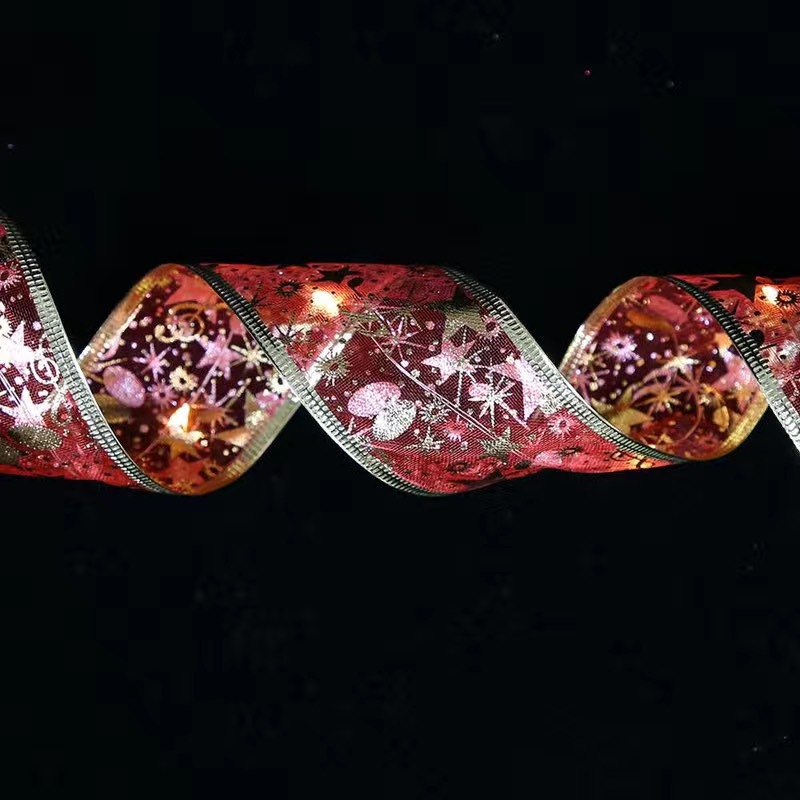Nueva cinta de Navidad transfronteriza Cadena de luz árbol de Navidad luces decorativas Navidad LED cinta decoraciones fábrica al por mayor