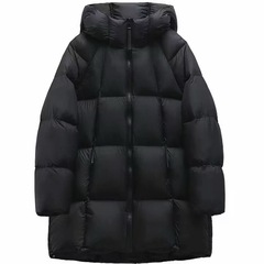 棉服泡芙款轻柔2025新款棉衣棉中长款棉服女连帽外套加厚棉衣