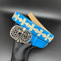 CH十字架克罗经典皮带男女牛仔裤带复古时尚腰带潮流贴皮裤带心