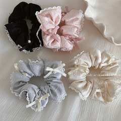 Bordered Pearl Butterfly Knot Hair Tie New Sweet Hairstyle Hairband High-end Matchable Hair Tie Women's Hairstyle Accessory