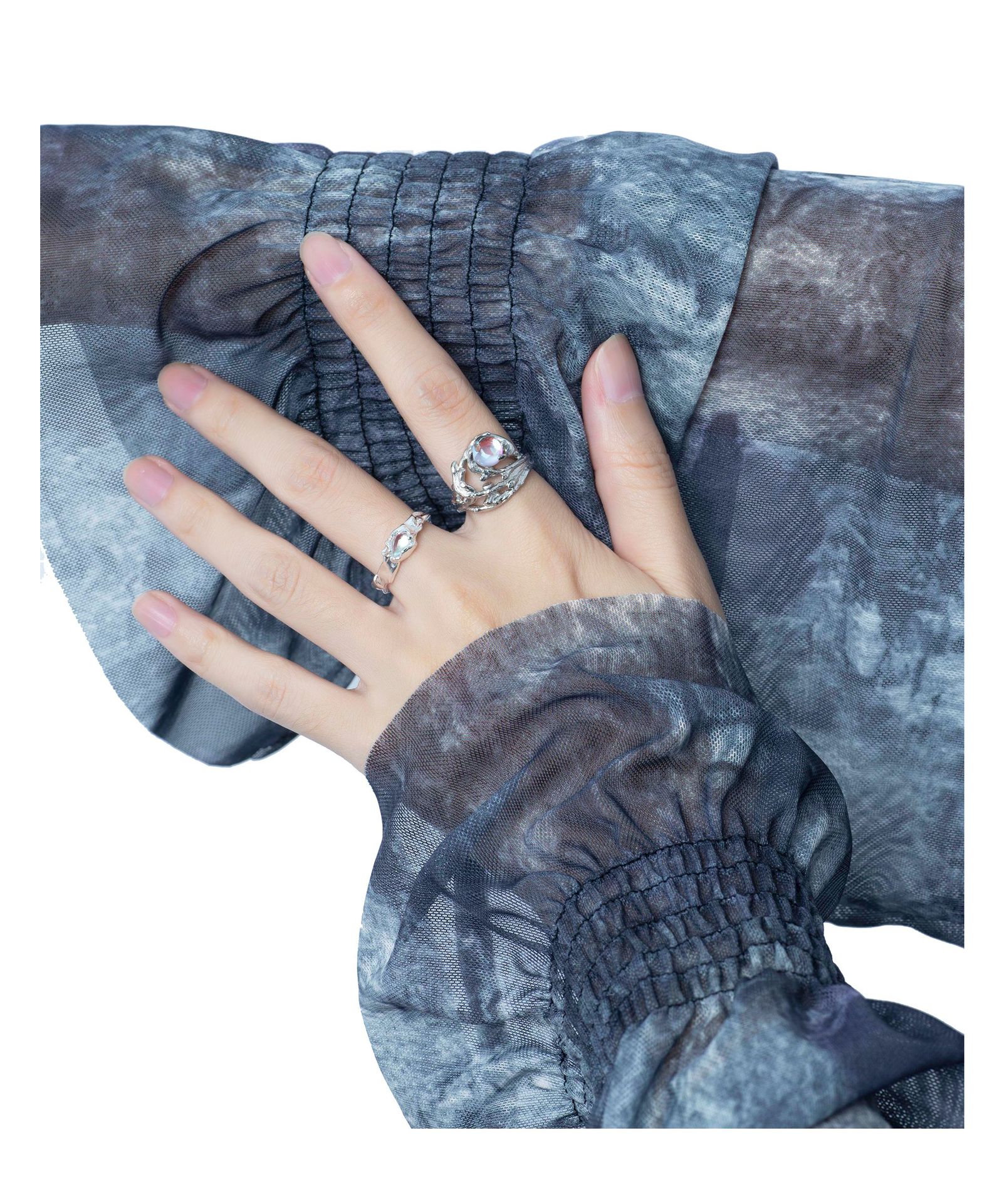 Fashion Geometric Copper Plating Artificial Gemstones Rings 1 Piece