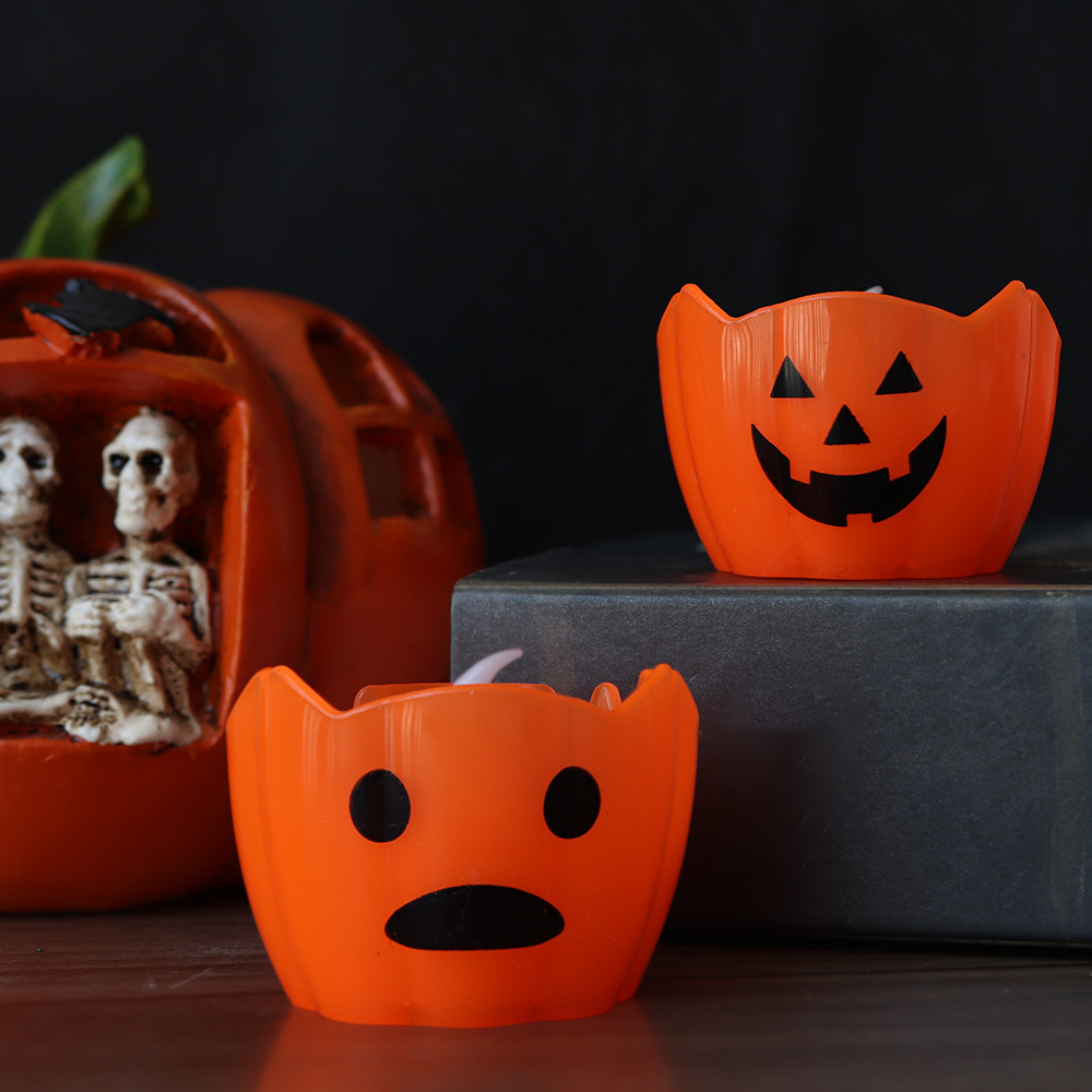 Halloween lámpara de calabaza fiesta decoración de atmósfera lámpara de decoración led juguetes luminosos electrónicos lámpara de vela de calabaza
