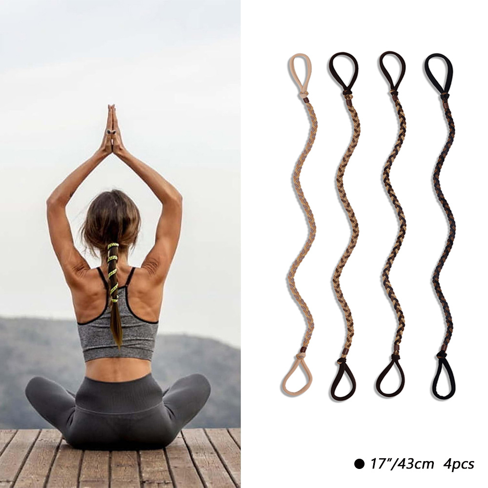 43cm 땋은 머리 4개