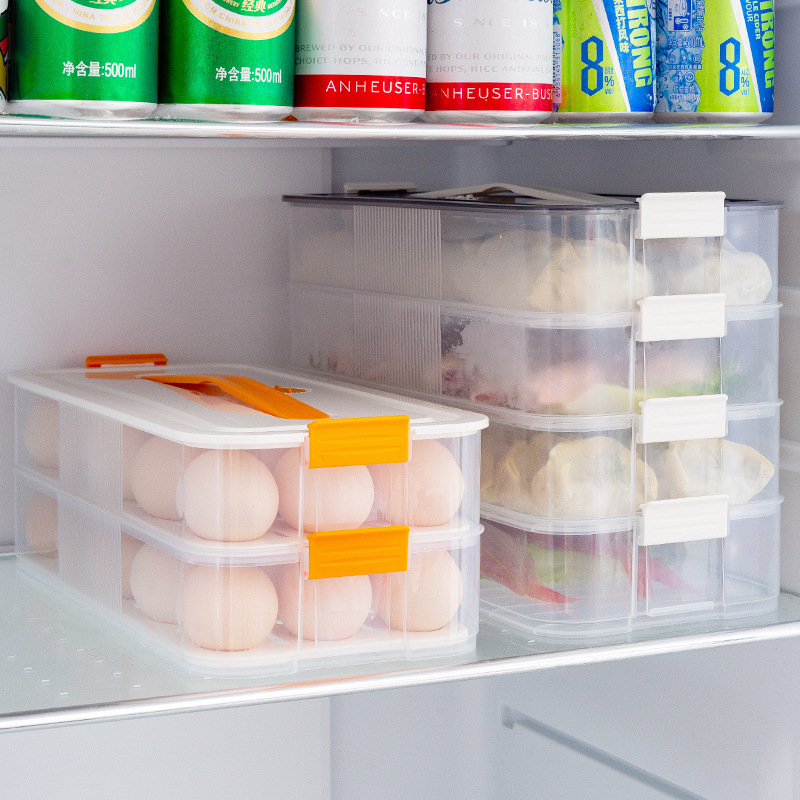 ギョーザ箱収納冷蔵庫用冷凍餃子箱食品級包水餃子急凍饅頭専用トレイ鮮度保持箱|undefined