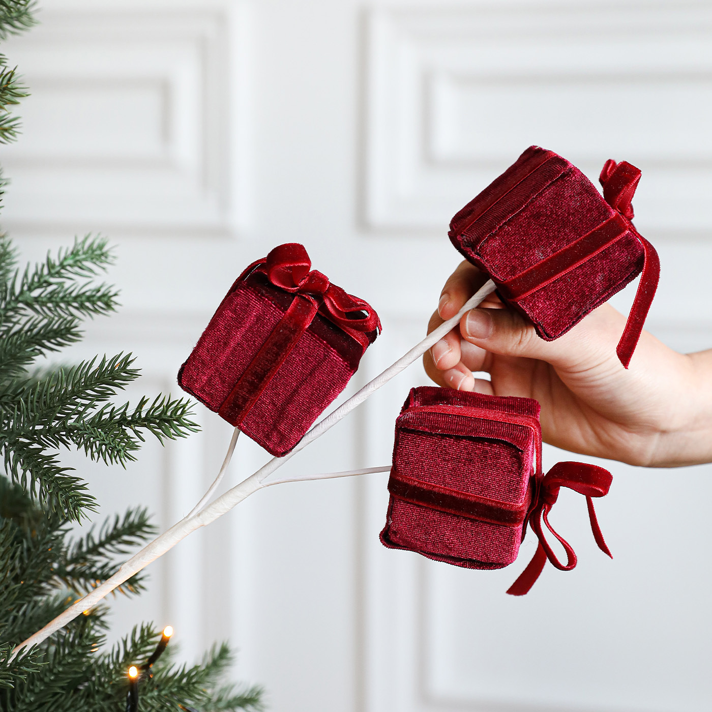 Nuevas cajas de regalo de espuma, adornos de Navidad, adornos de árbol de Navidad, cajas de regalo, arreglos de flores, props de diseño de vacaciones