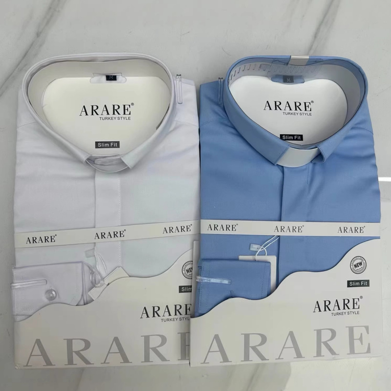 Arare Long-Sleeve Shirt for Men, Export Cross-Border Stand Collar Non-Iron Shirt with Pockets Men Shirts Arare Long-Sleeve Shirt for Men, Export Cross-Border Stand Collar Non-Iron Shirt with Pockets Men Shirts