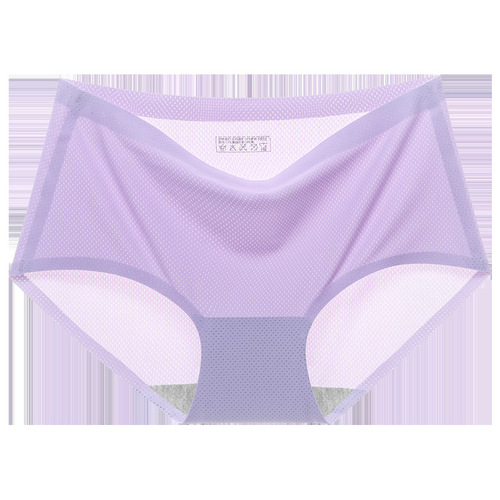 Manufacturer's hot selling ice silk underwear for women one piece silky seamless women's underwear mid-waist shorts underwear for women wholesale