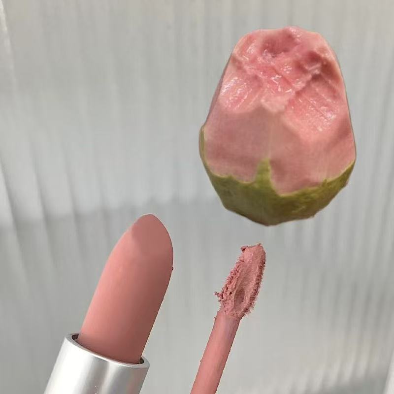 PINK BOOG 白黒ダイアリーリップグレーズ！クリームマットマットリップマッド偽無地美白非退色口紅|undefined
