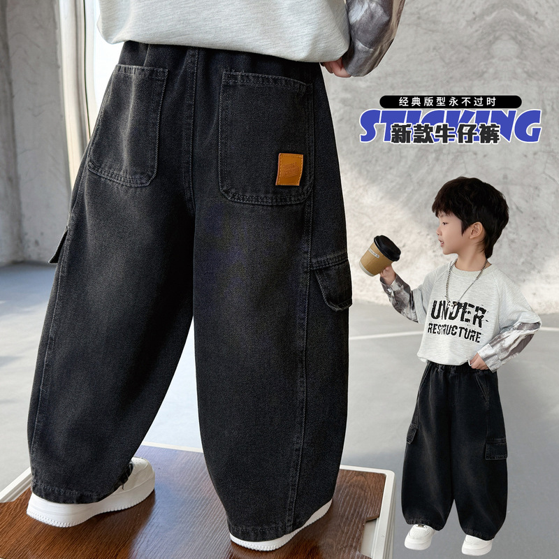 Boys' Spring and Autumn Branded Pants 2026 New Autumn Style Cool Baby Internet Celebrity Fashionable Casual Pants for Young Boys Boys' Spring and Autumn Branded Pants 2026 New Autumn Style Cool Baby Internet Celebrity Fashionable Casual Pants for Young Boys