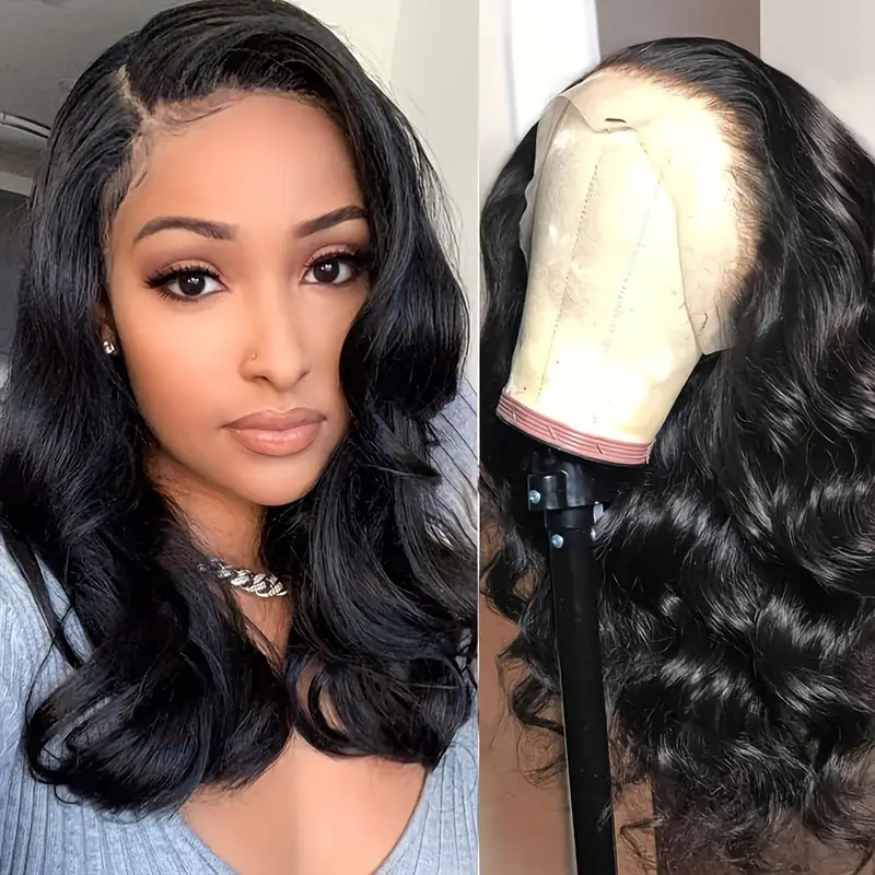 Former lace wig Lace Bob wig female black short curly hair explosive head fluffy natural full head set wholesale