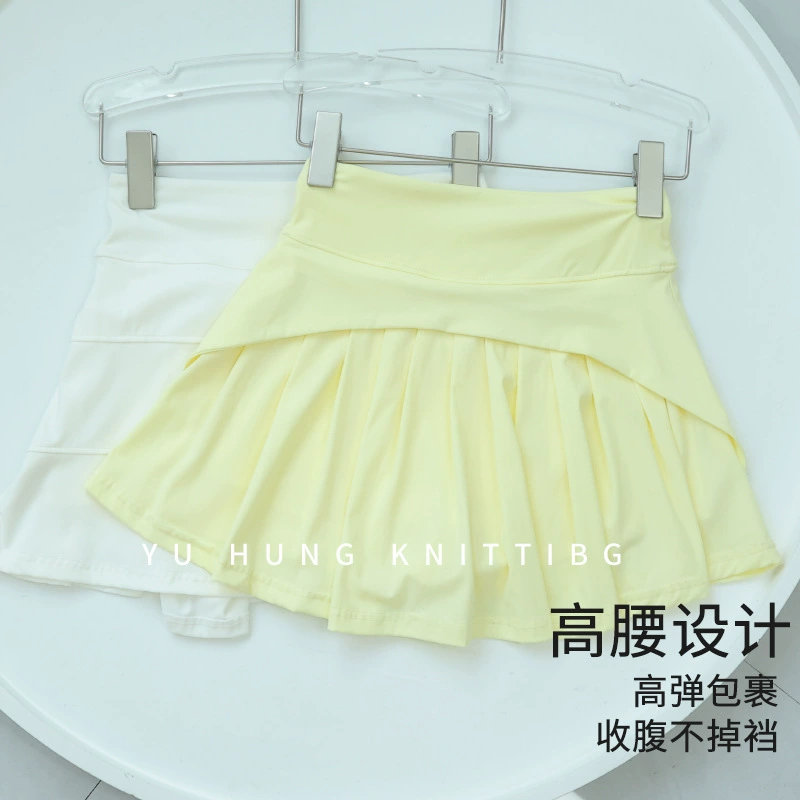 Summer skirt, tennis belt bag, shorts, A-line, bright catchy style, high waist